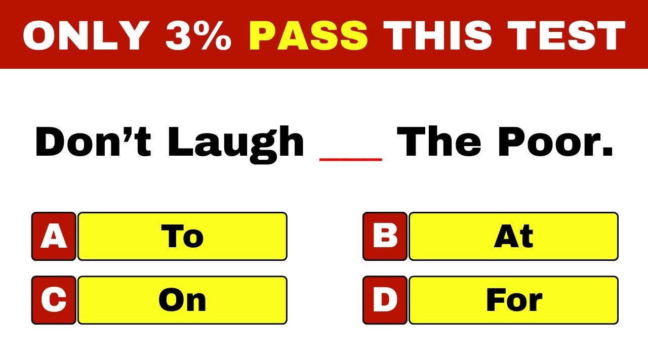 "English Grammar Challenge Part 68 | Only 1% Get All Correct!" 