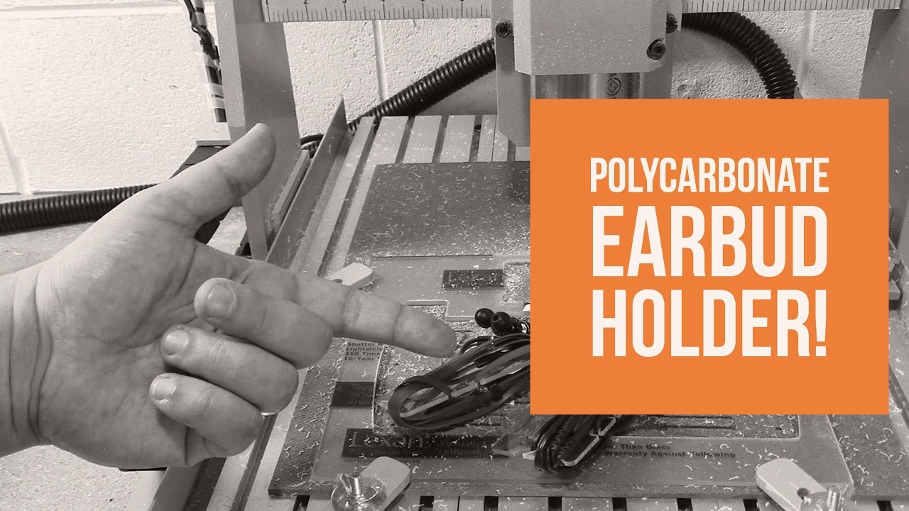 3040 CNC -  Thingiverse Earbud Holder from SVG File!