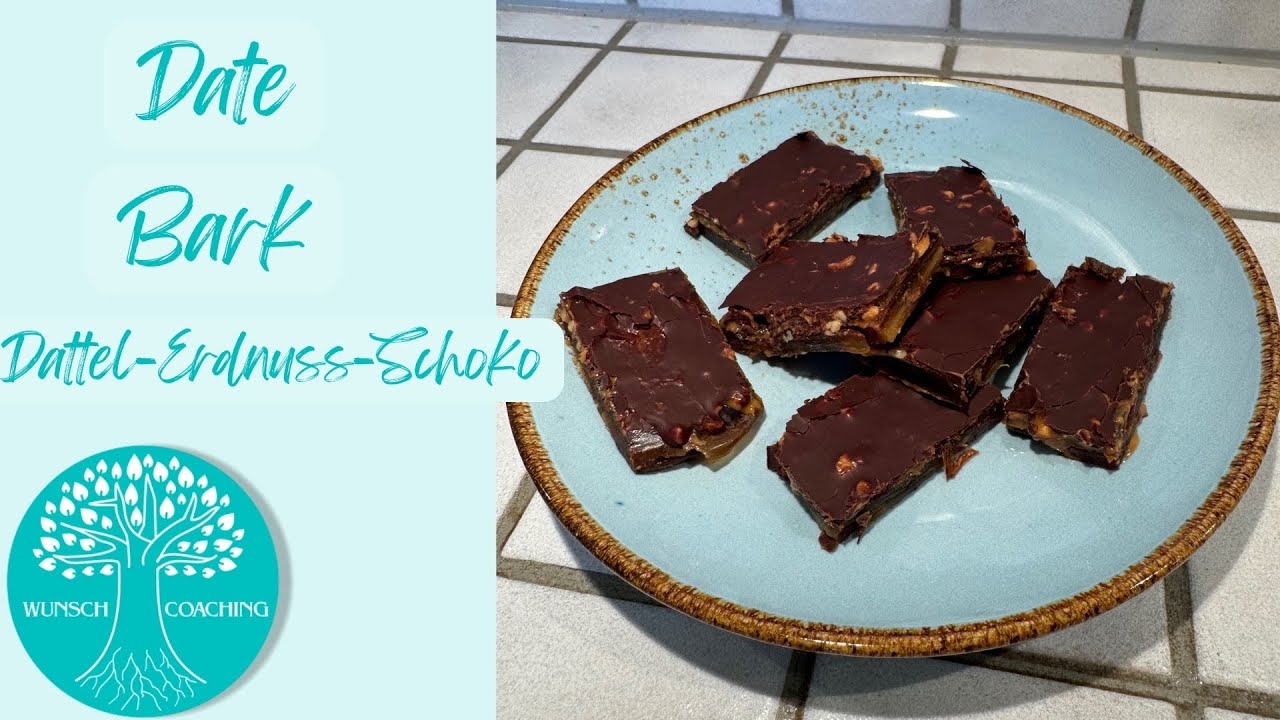 Date Bark: Dattel-Schoko-Erdnuss-Snack #datteln #gesundesnacks #ohnezucker #dates