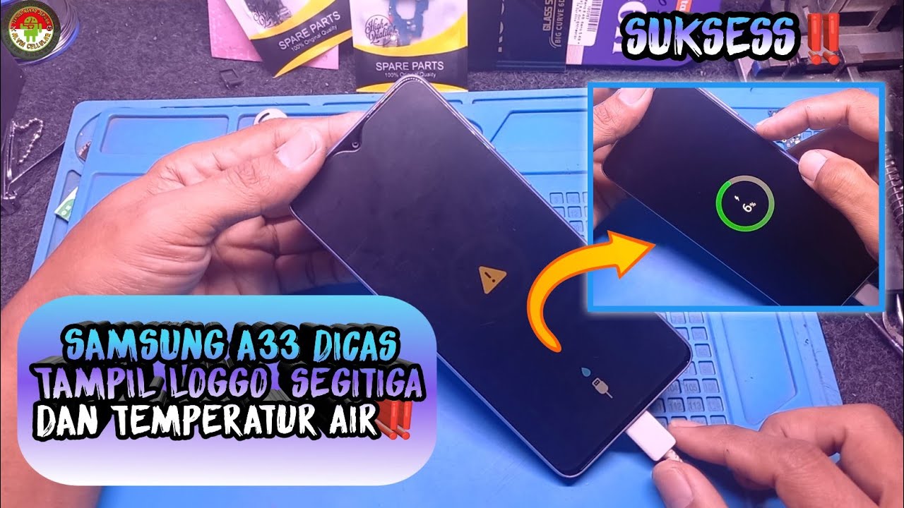 SAMSUNG A33 DICAS TAMPIL LOGGO  SEGITIGA DAN TEMPERATUR AIR, INI SALAH SATU SOLUSINYA‼️