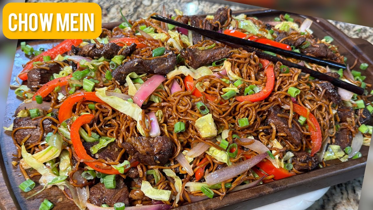 STEAK CHOW MEIN DE CARNE Receta de Restaurante 100% Auténtica / Comida China 