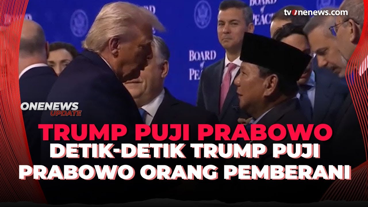 Momen Trump Puji Prabowo 'Orang Pemberani' Usai Tanda Tangan Piagam Perdamaian Gaza | OneNews Update