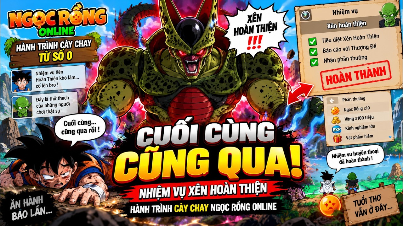 Ngọc Rồng Online - Hoàn Thành Nhiệm Vụ Xên Hoàn Thiện Qua Cold Up Đồ Thần Linh