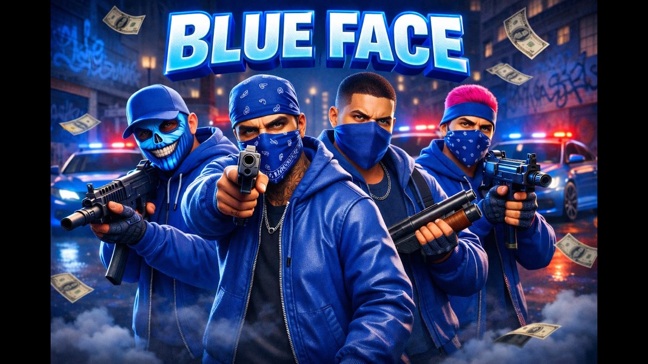 🚔 La policía persigue a BLUE FACE | Caos total en GTA RP