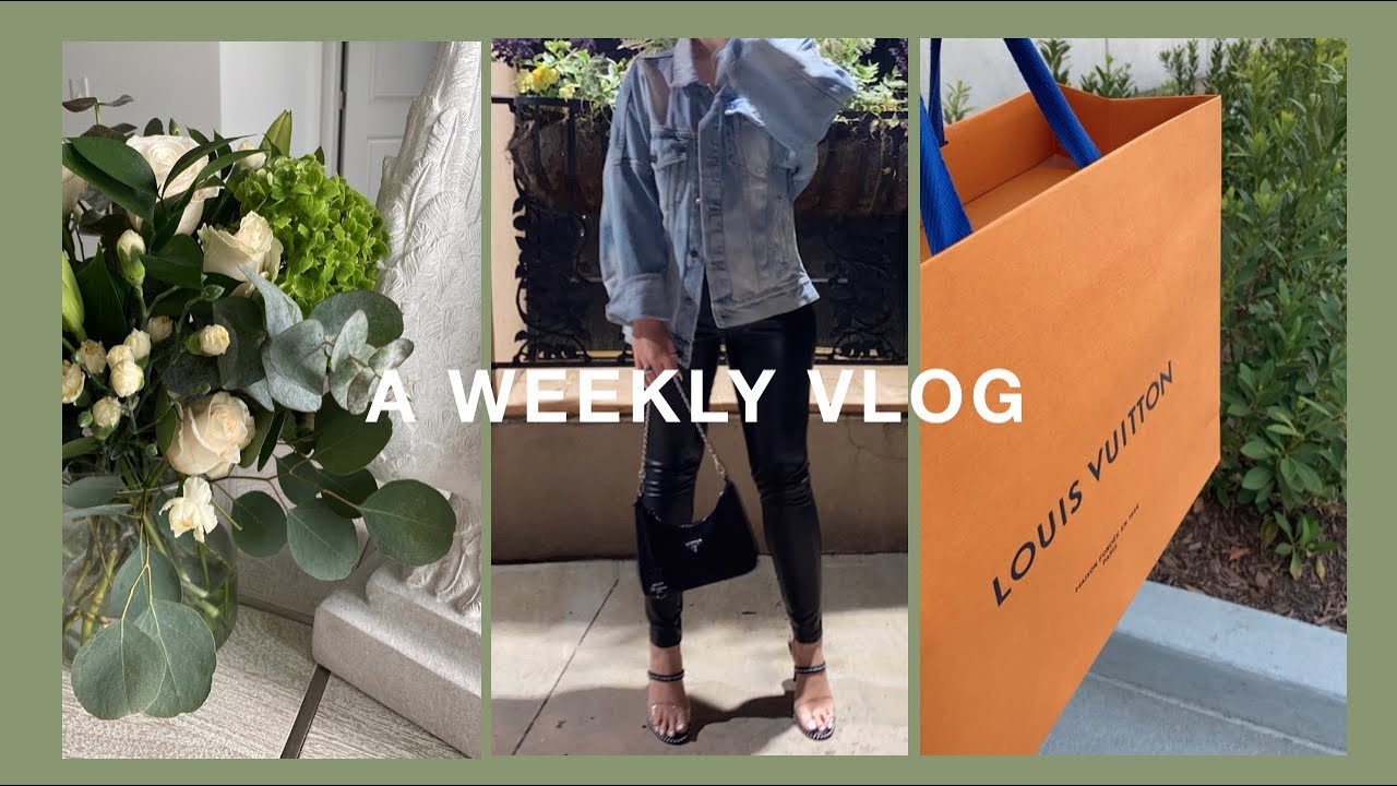 WEEKLY VLOG | back into routine, grocery & luxury shopping, diy flower arrangements