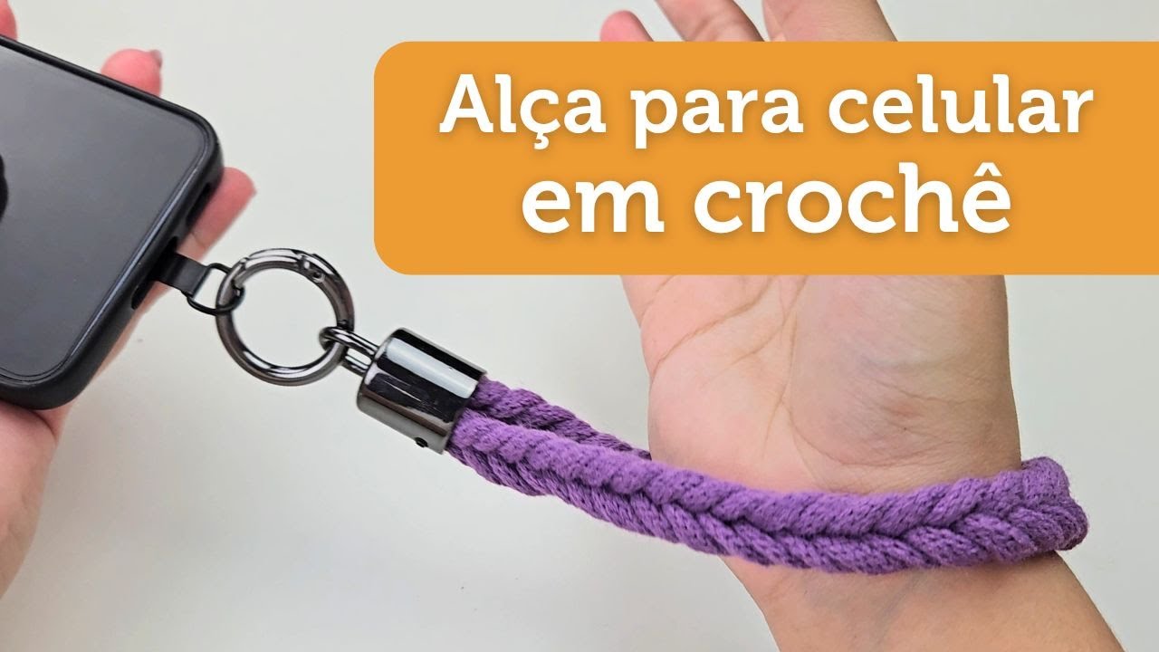 Alça de segurança em crochê para celular | por Ju quem fez
