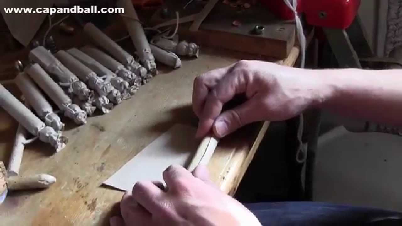 Making buck and ball Civil War cartridge