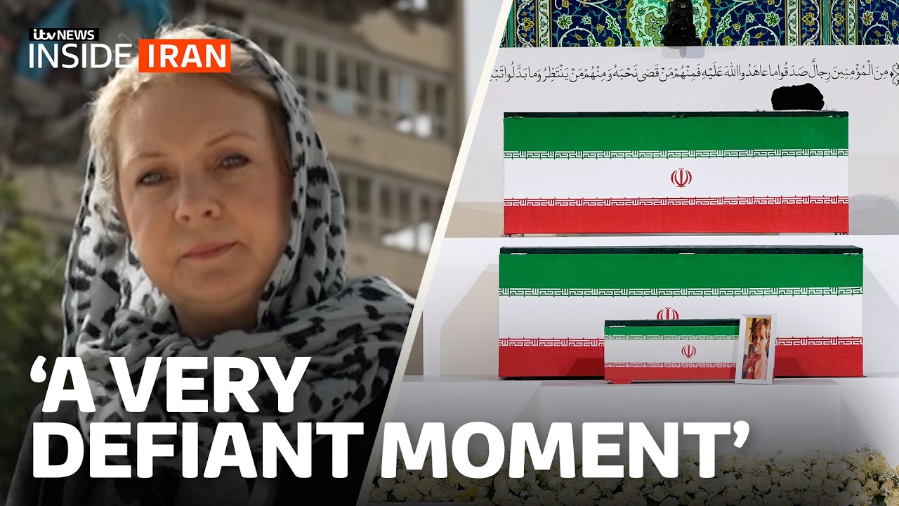 We report from Iran as huge state funeral for Ali Khamenei gets underway