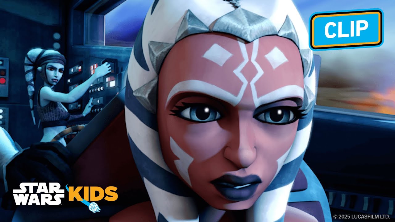 Ahsoka Cuts Off Ship's Power to Save Anakin 🫣 |  Star Wars: The Clone Wars | @StarWarsKids