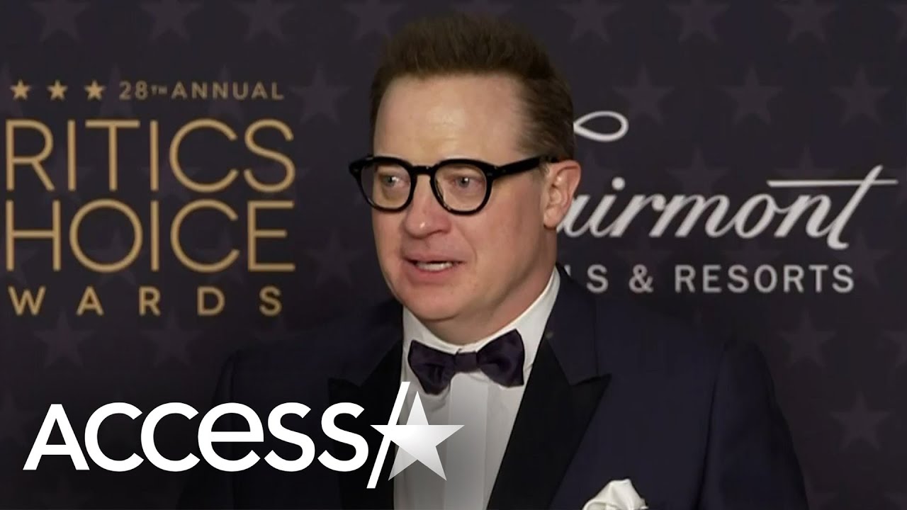 Brendan Fraser Cries After Critics Choice Awards Win: Full Backstage Intv