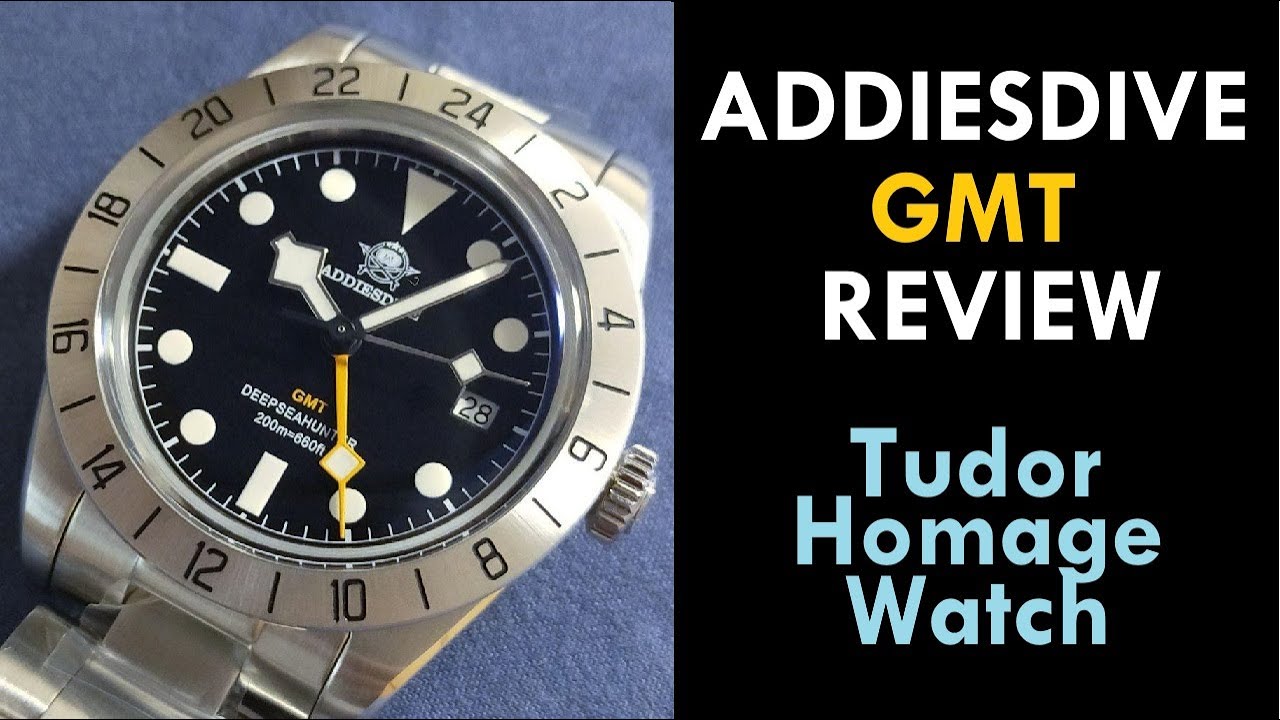 Распаковка и обзор кварцевых часов Addiesdive AD2035 GMT Watch Tudor Black Bay Pro GMT 39