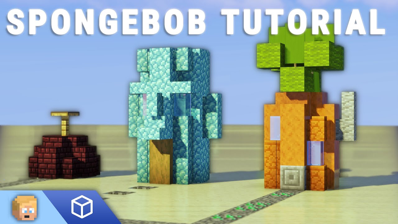 Как построить мини-дом Губки Боба — Minecraft Tutorial
