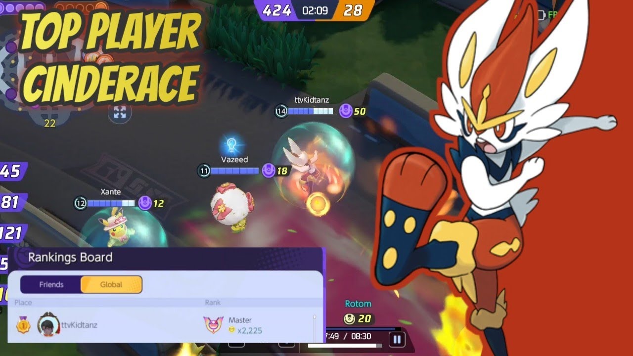 SPECTATING TOP PLAYER RANK #1 | Cinderace Master Gameplay