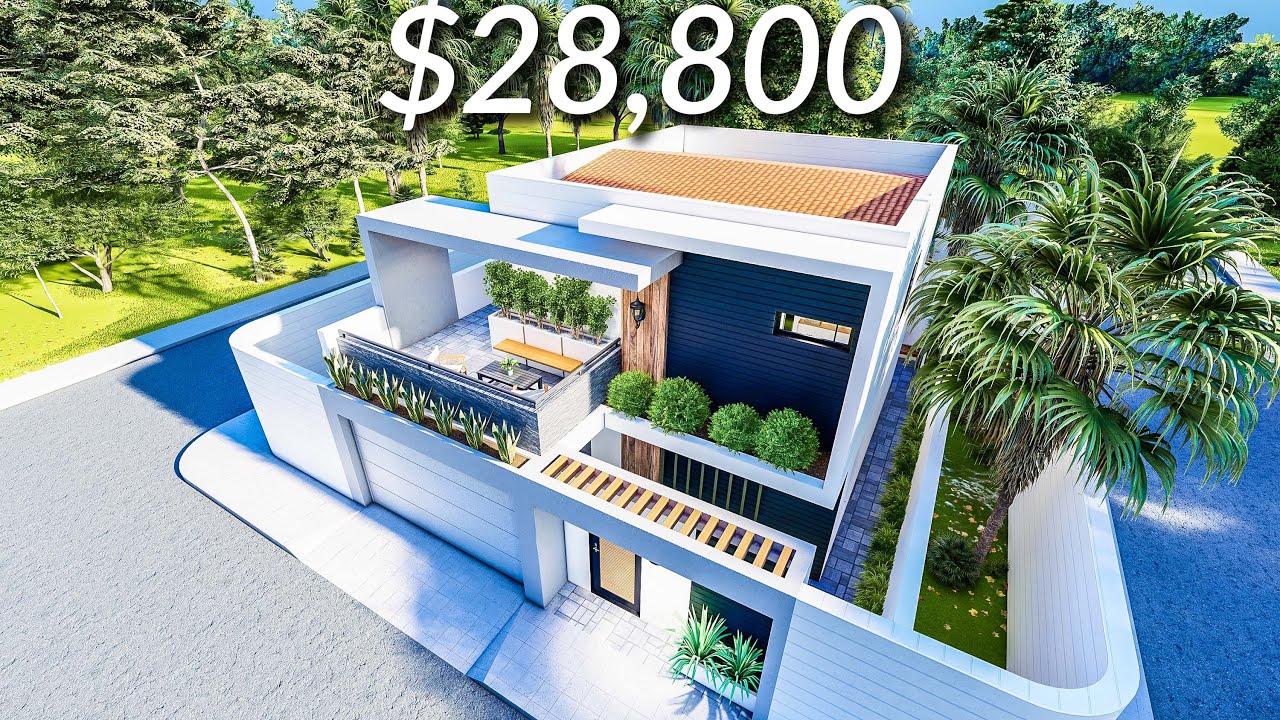 (7x8 Meters) Modern House Design | 3 Bedrooms House Tour