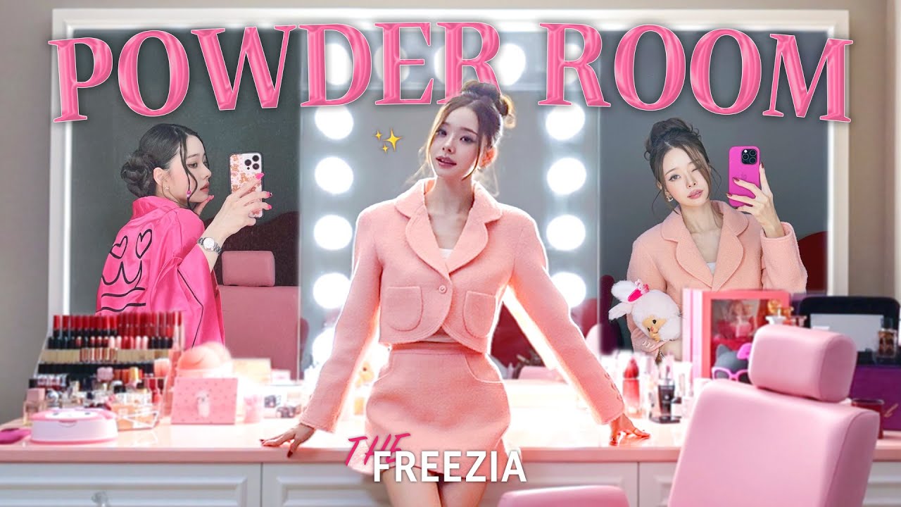 [CC] 어서오세요 지아네 샵입니다!🙇🏻‍♀️ 바비인형st로 꾸며본 화장대 소개할게요🎀 / 최애 화장품 추천, 정리 인테리어 꿀팁