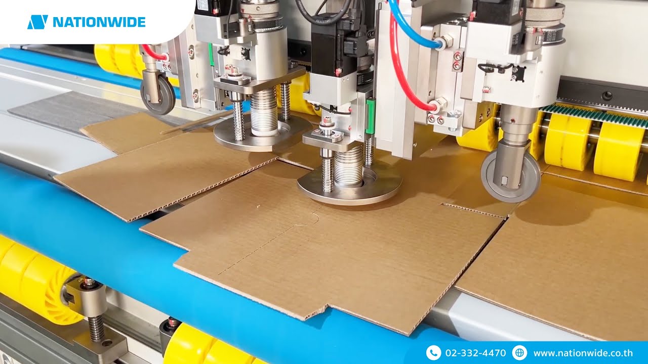 ตัดเส้นปรุบนกระดาษลูกฟูก เครื่องทำกล่องลูกฟูก AOPACK | Vibrating Knife Cutting ShortRun On DemandBox