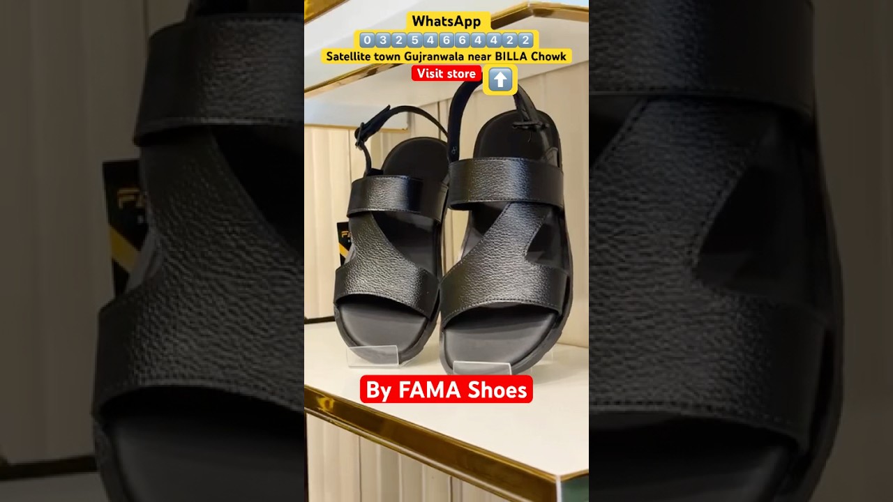 Best handmade leather sandals for men at FAMA Shoes gujranwala