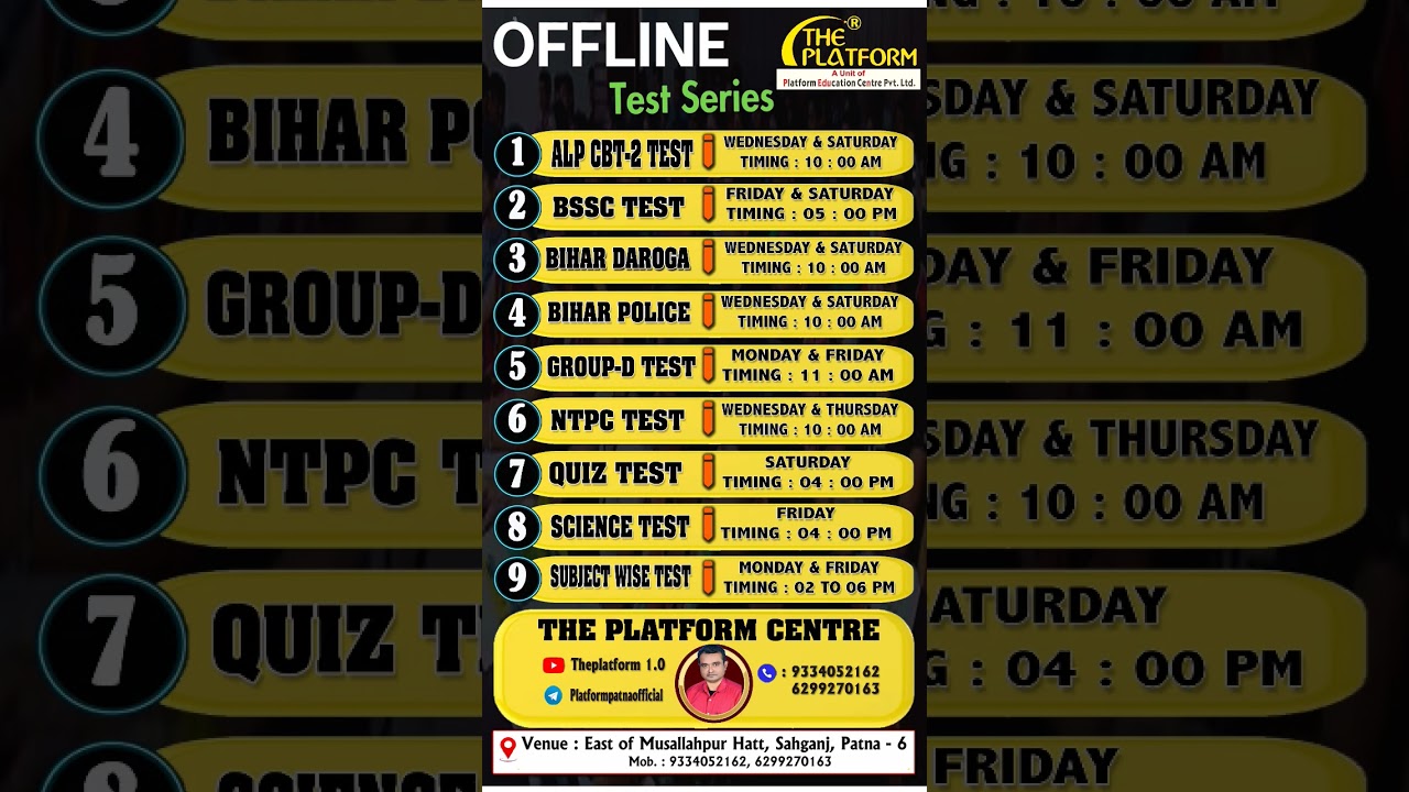 THE PLATFORM COACHING OFFLINE TEST SERIES@TheplatformCoaching #testseries #testseries #viralshor