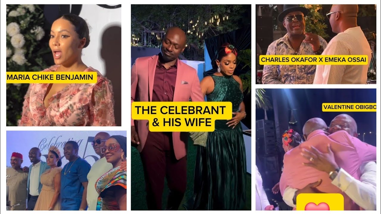 RITA EDOCHIE, CHARLES OKAFOR,BOB MANUEL,NOLLYWOOD STARS AT JOSEPH OKECHUKWU'S 50TH BIRTHDAY.