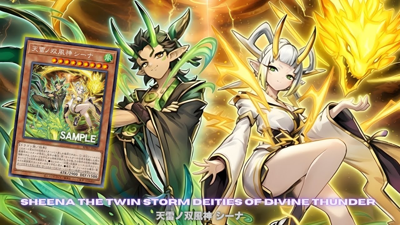 New Hand TRAP FOR WIND !! Sheena the Twin Storm Deities of Divine Thunder DECK NEW CARD - YUGIOH