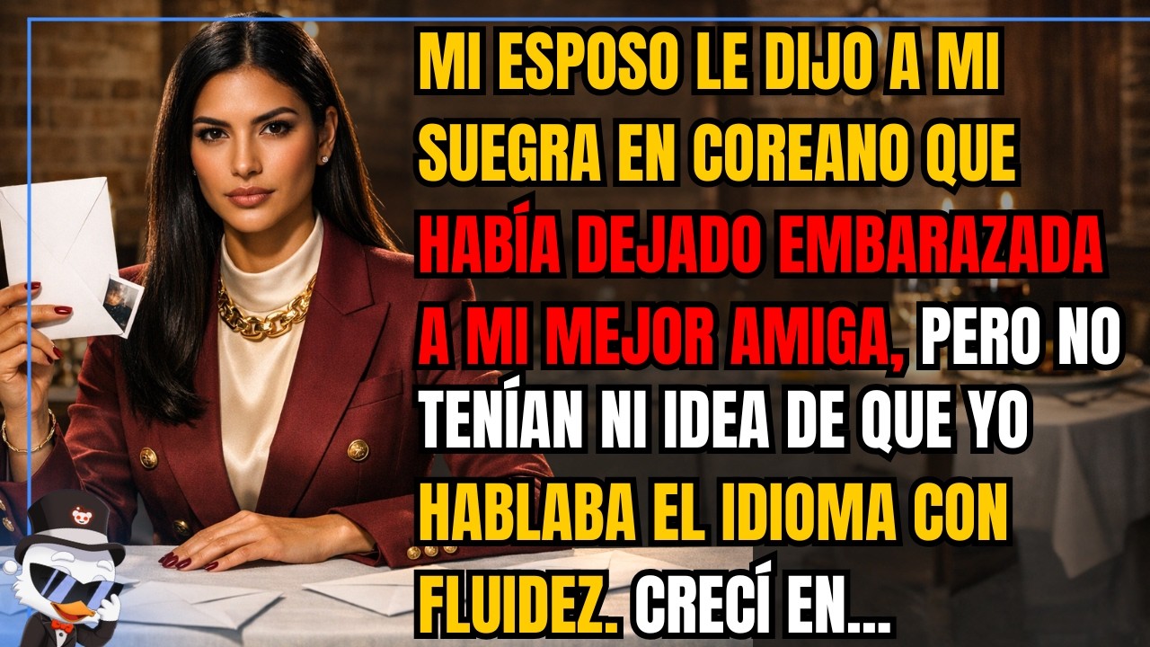 Mi esposo le dijo a mi suegra en coreano que había dejado embarazada a mi mejor amiga, pero no...