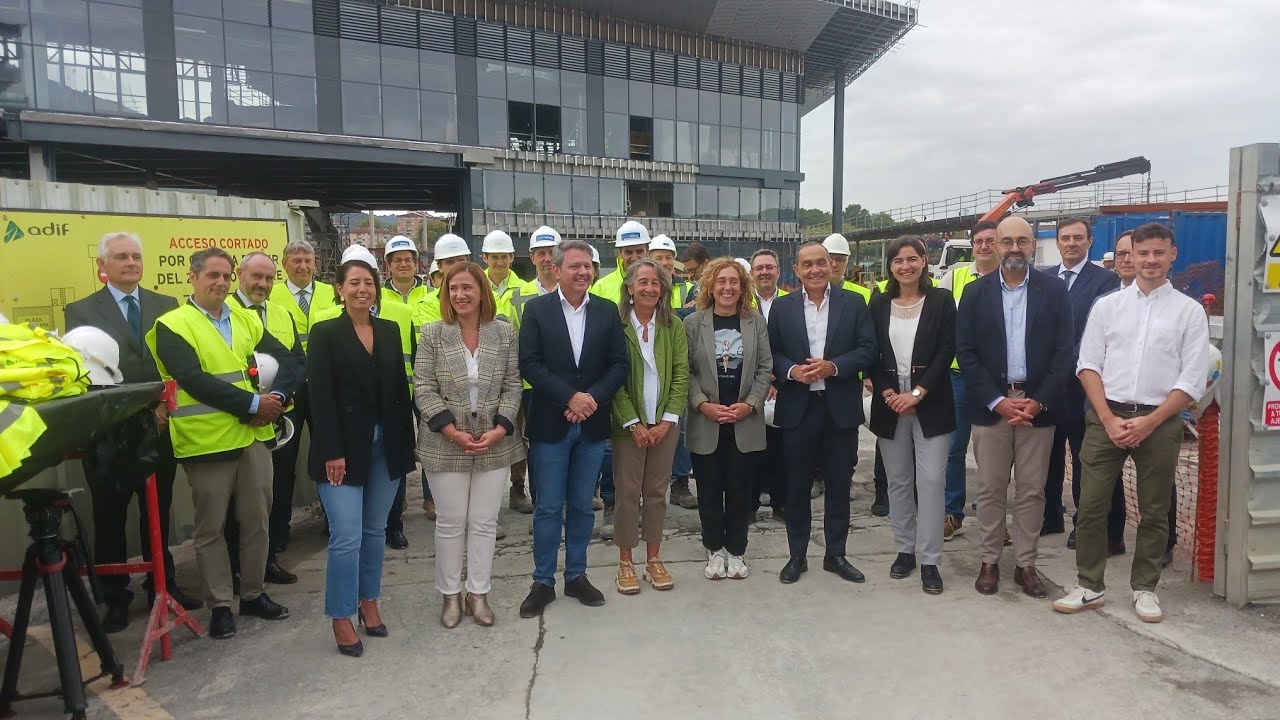 Visita a las obras de la estación de Irun, una estación de capital