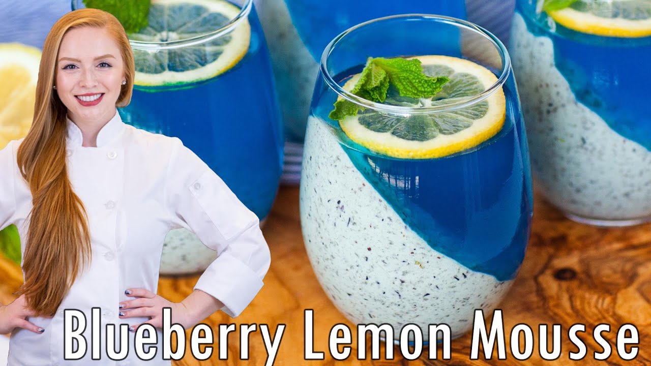 EASY Blueberry Lemon Mousse Parfaits! With Blueberry Jello!