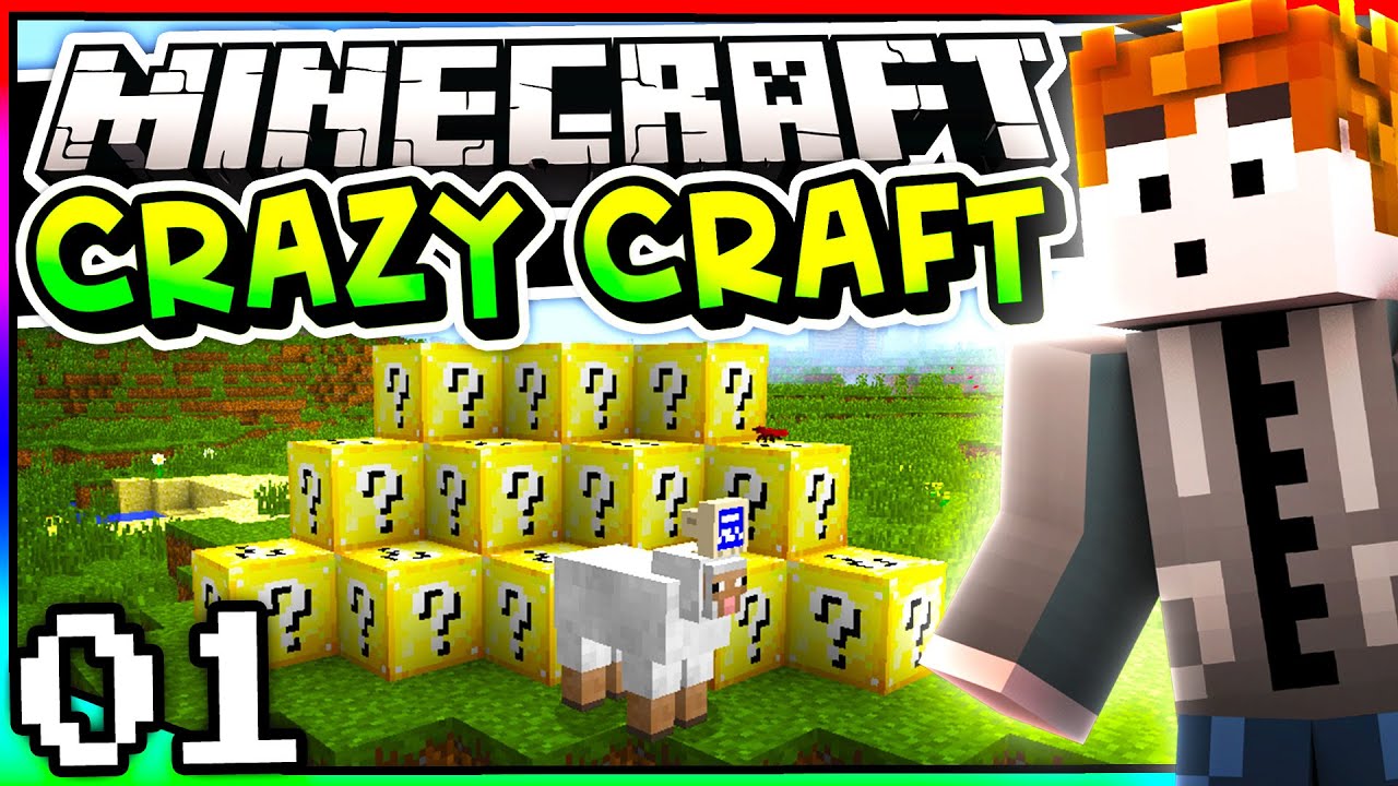 Minecraft: Crazy Craft 3.0 - Эпизод 1 - ЛАКИ БЛОК ИЛИ НЕТ?