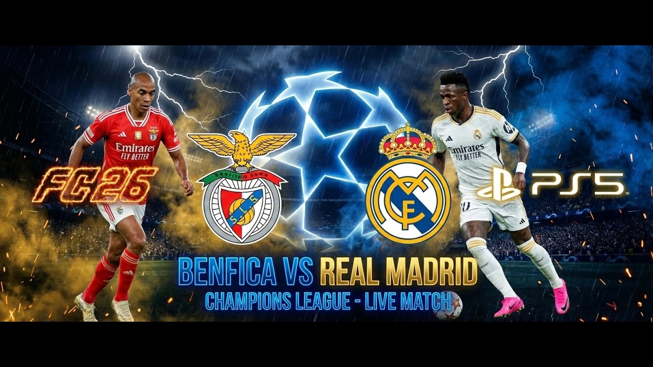 FC26 - Benfica vs Real Madrid | Champions League Knockout Stage – First Leg 🔥🏆 | EA Sports PS5