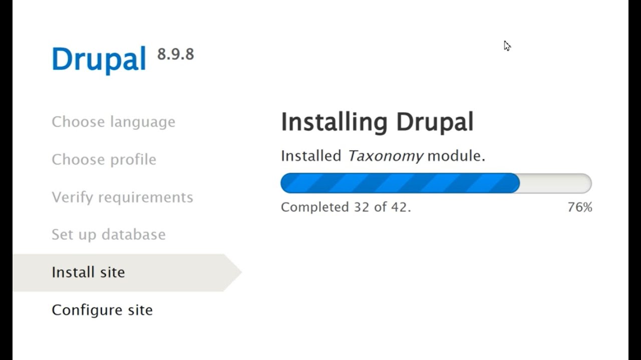 Installation of Drupal 8 on Windows