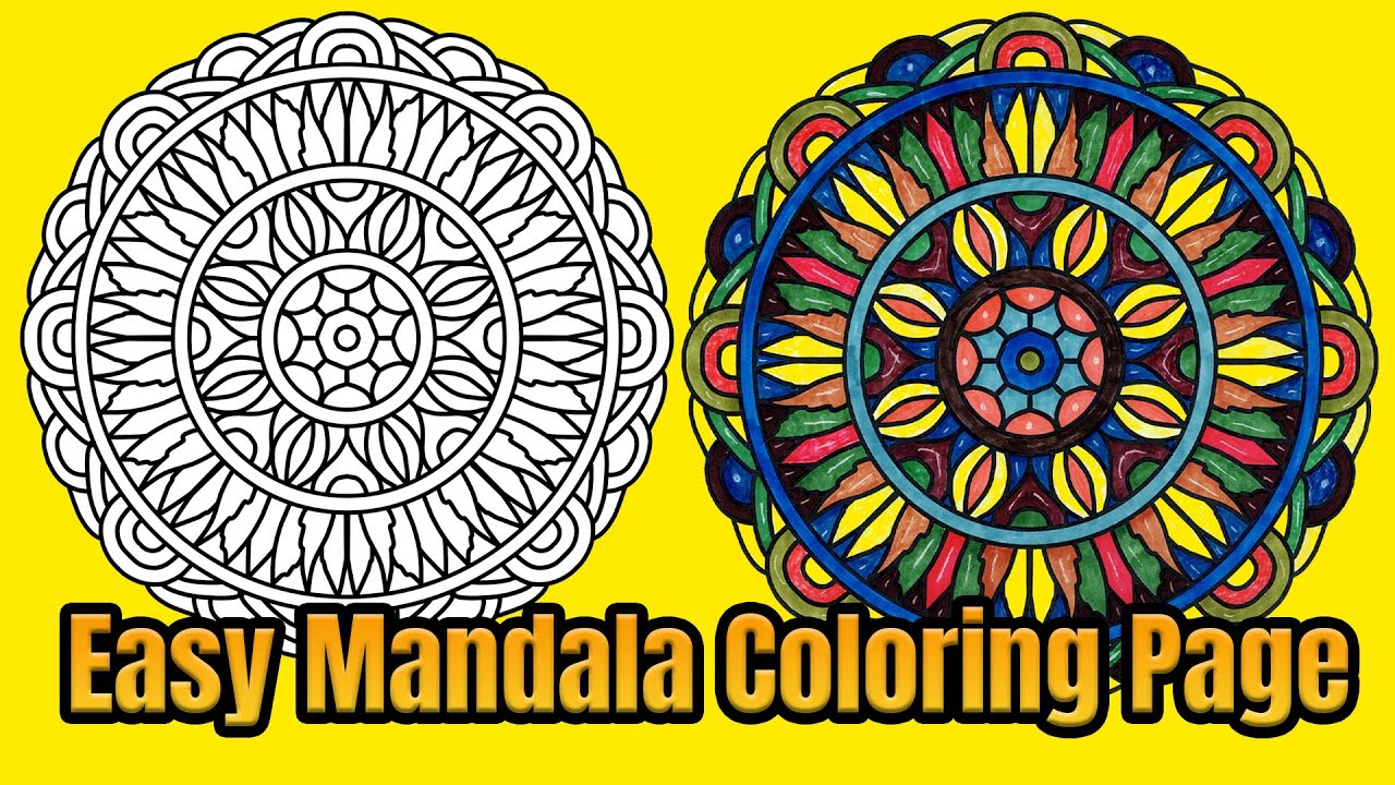 Mandala Coloring Page Colored With Relaxing Music Colored By Osman Mandalas World | Video 144