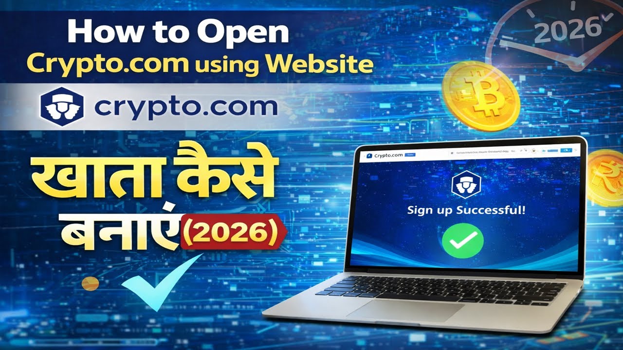 💹 How to Open Crypto.com Account via Website in Hindi (2026) 🔥 | Full Guide | #crypto
