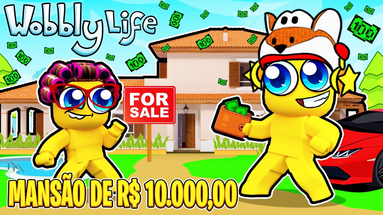 Finalmente Comprei a Mansão de 10.000,00 Reais🤑Wobbly Life #18