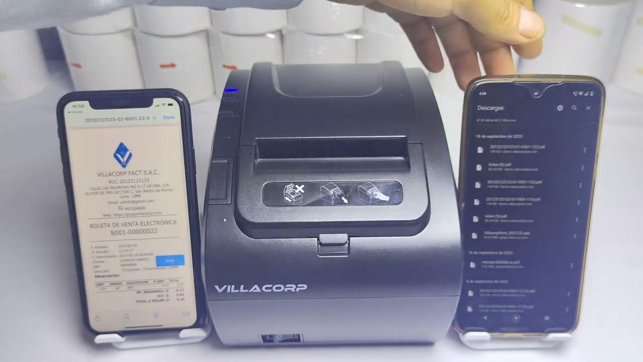 Impresión con celular iPhone y Android - Impresora térmica USB + WiFi 80mm