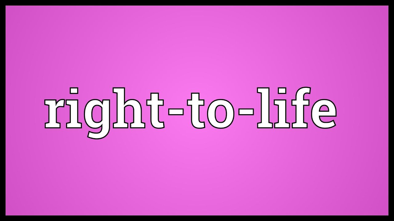 Right-to-life Meaning