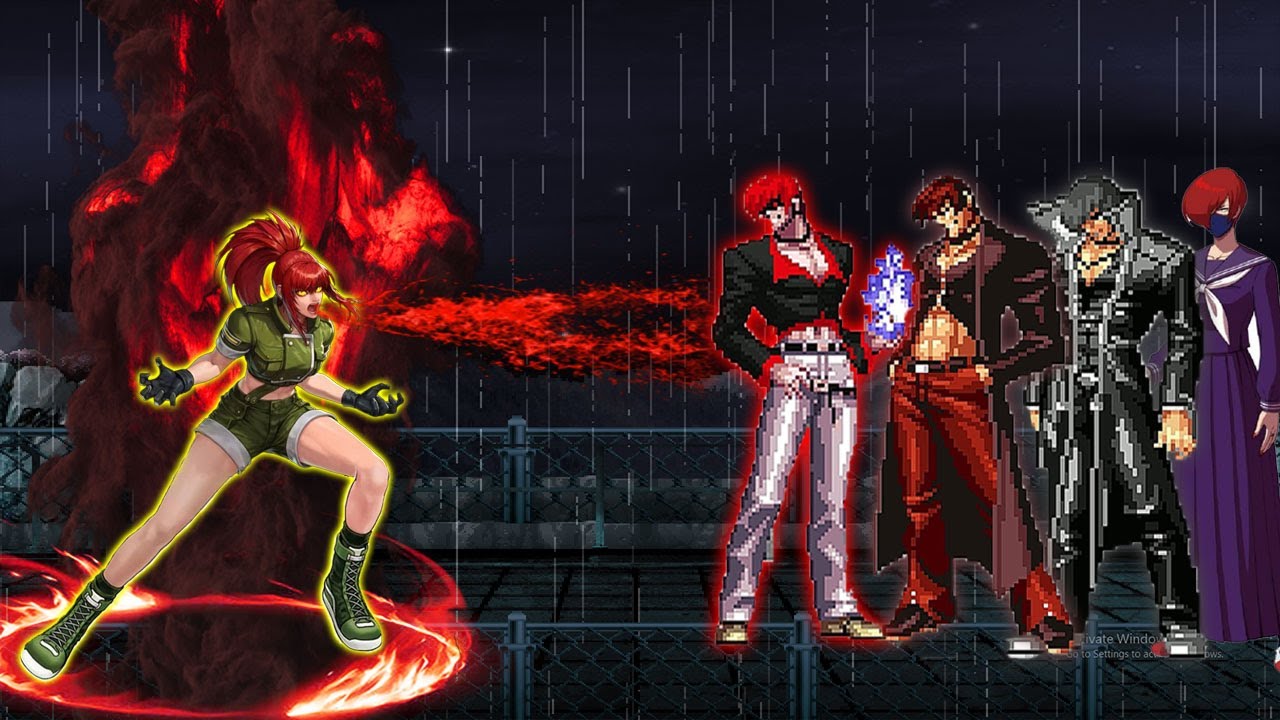 [Mugen KOF] Orochi Leona Vs Orochi Iori Team