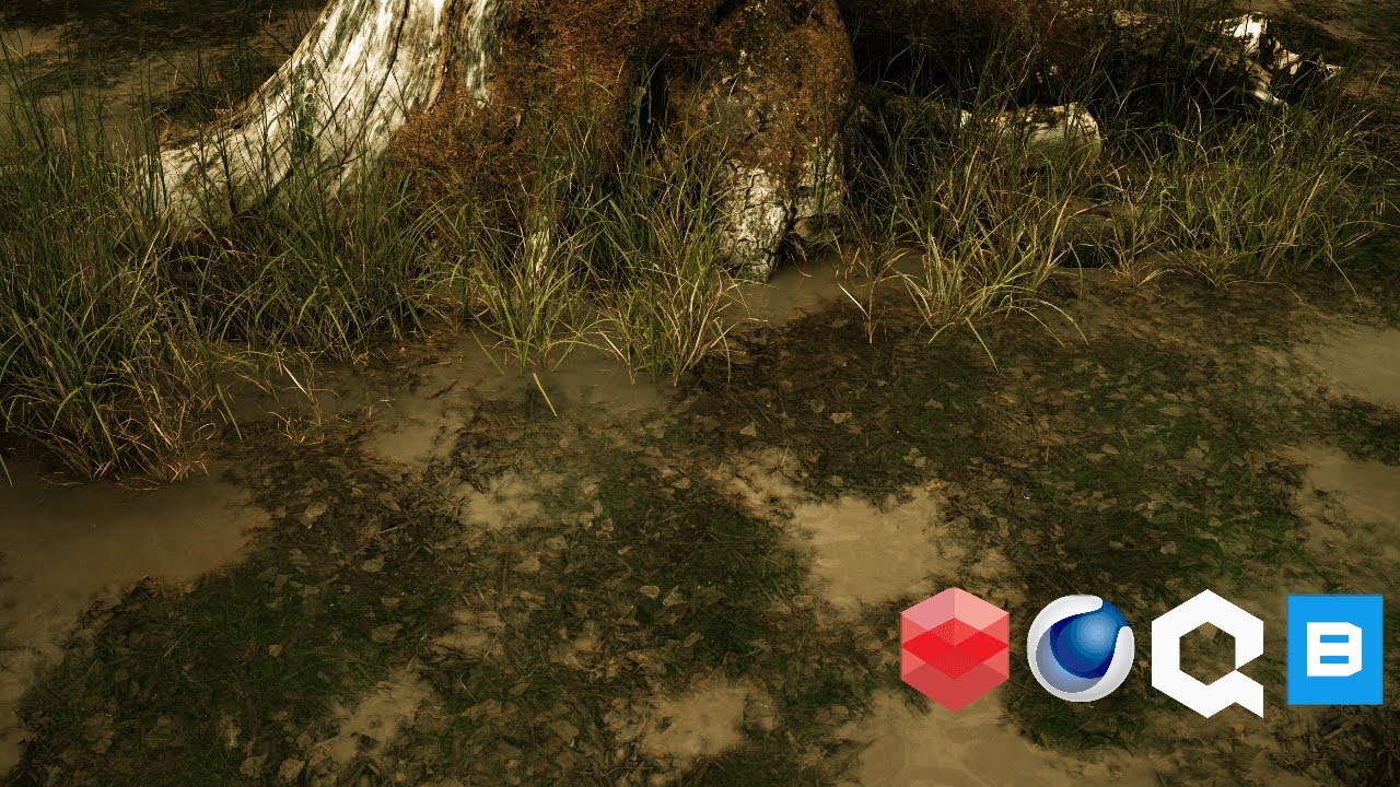Mud Puddles with Quixel Mixer / Megascans, Cinema 4D & Redshift