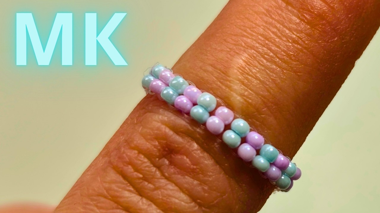 💍 Простое колечко из бисера - для начинающих