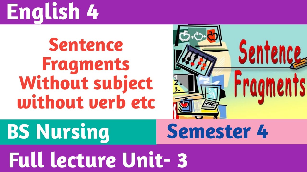 Sentence Fragment || explanation in Urdu English 4 BS Nursing 4th semester Full explanation
