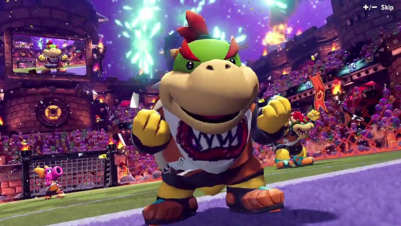 Mario Strikers Battle League - Bowser Jr & Bowser - Cannon Cup - Team Dinos (Final DLC Update)