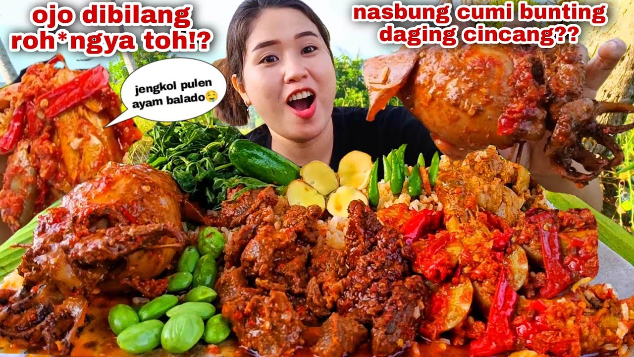 PORSI NGULI⁉️ GULAI CUMI DAGING CINCANG NASI BUNGKUS LALAPAN JENGKOL PETE CABE RAWIT MENTAH