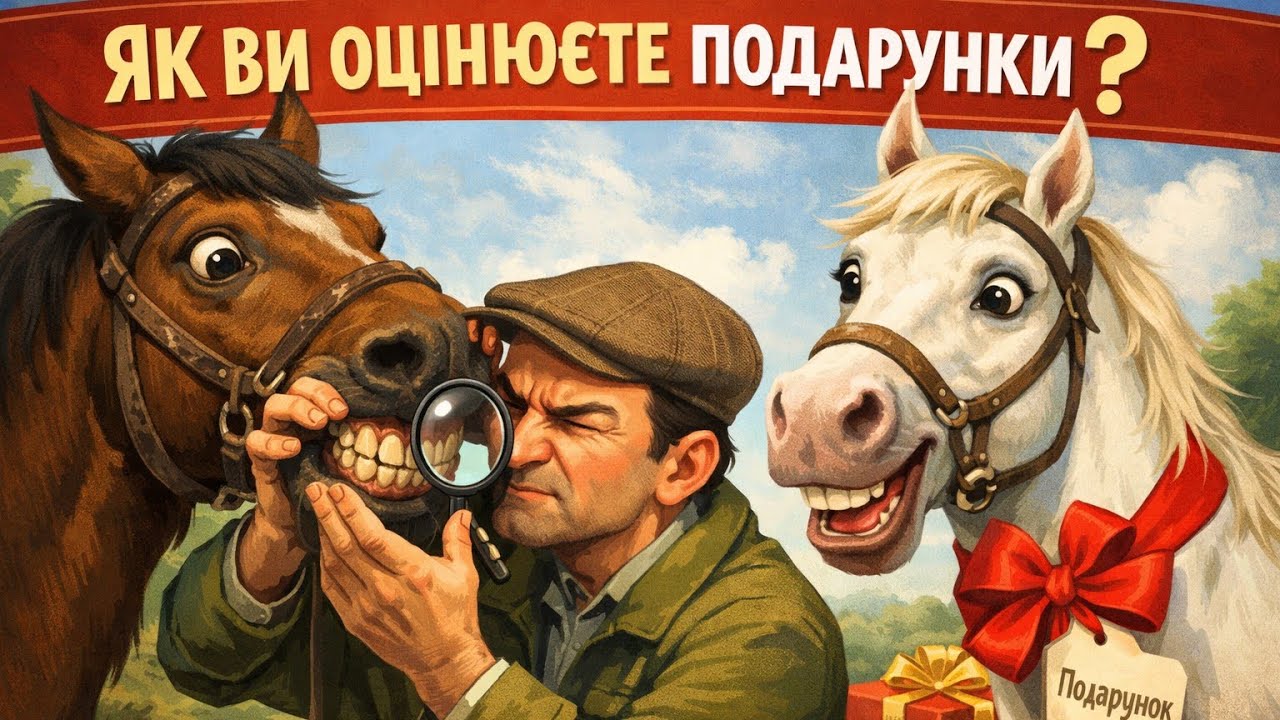 🐴Дарованому КОНЕВІ в зуби не дивляться: притча