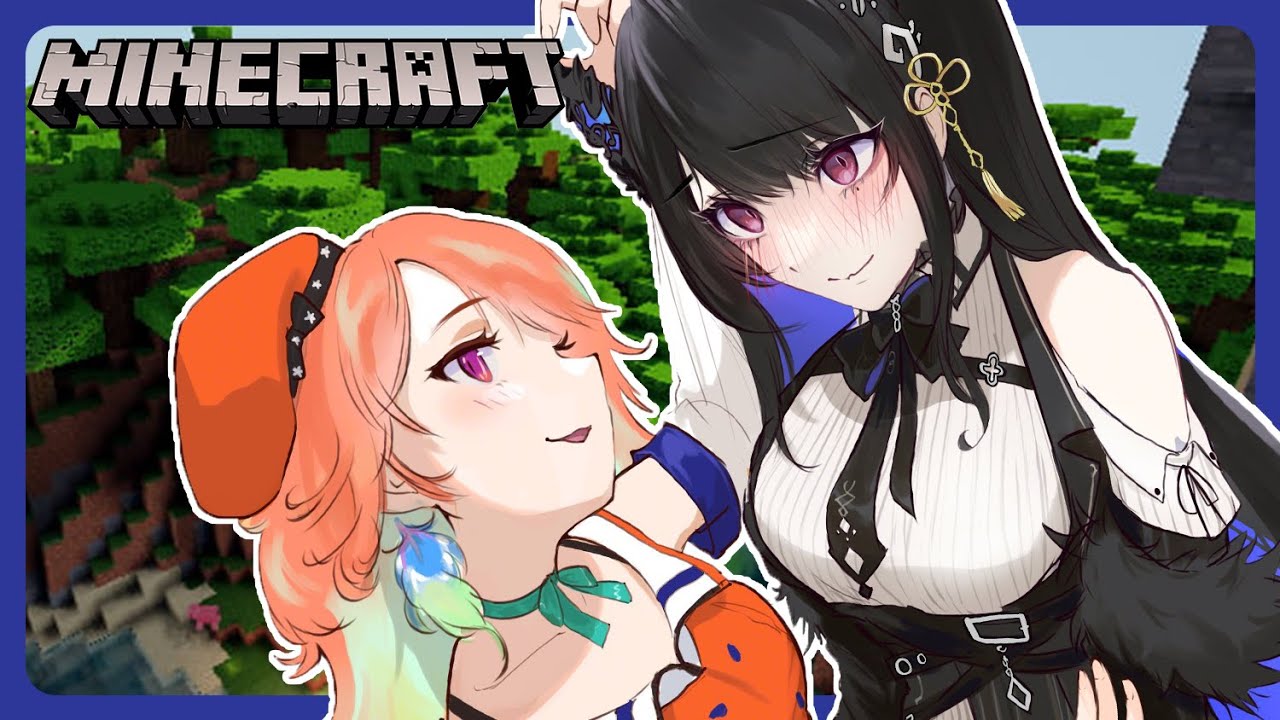 Kiara-senpai showing me around the EN Minecraft server!🎼