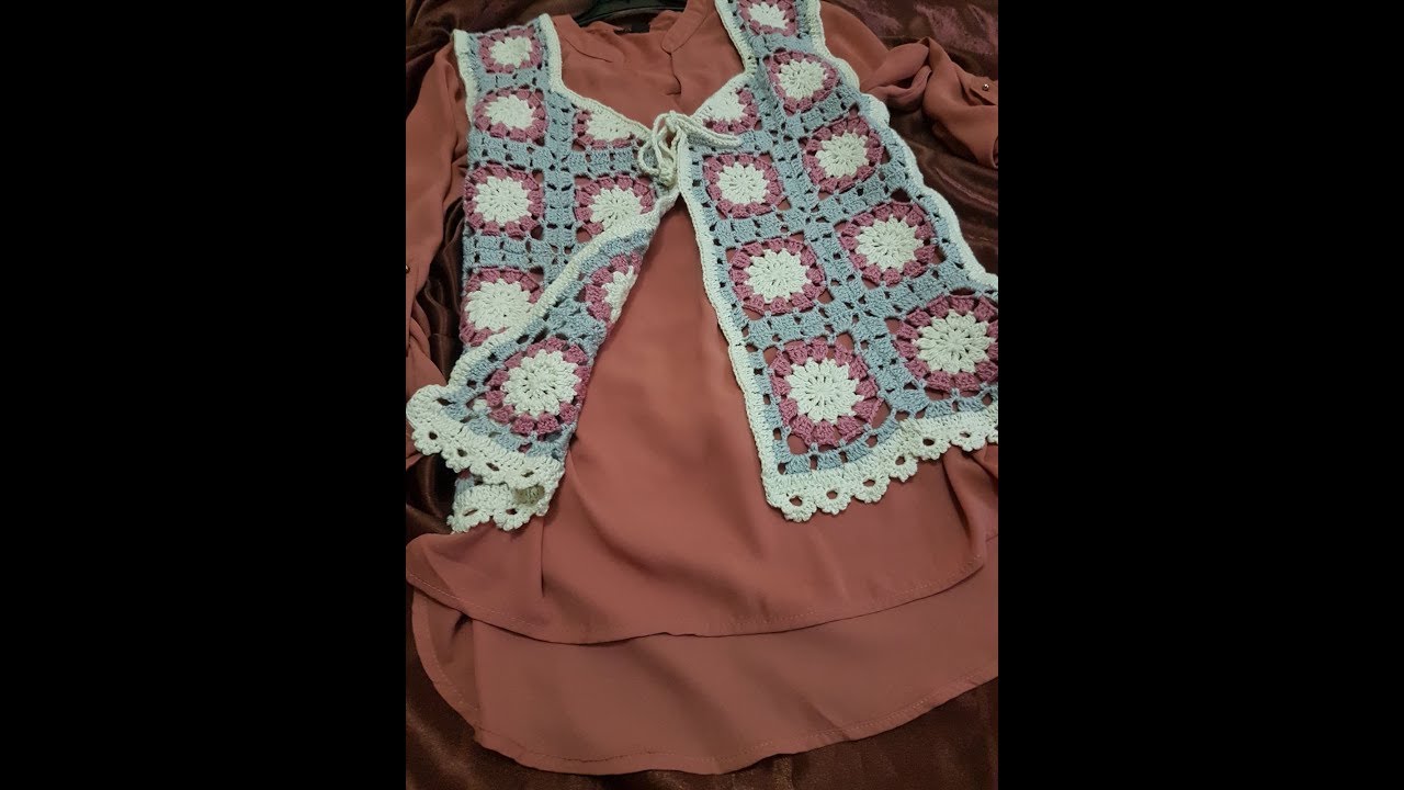 Vesta crosetata din patratele - PARTEA I