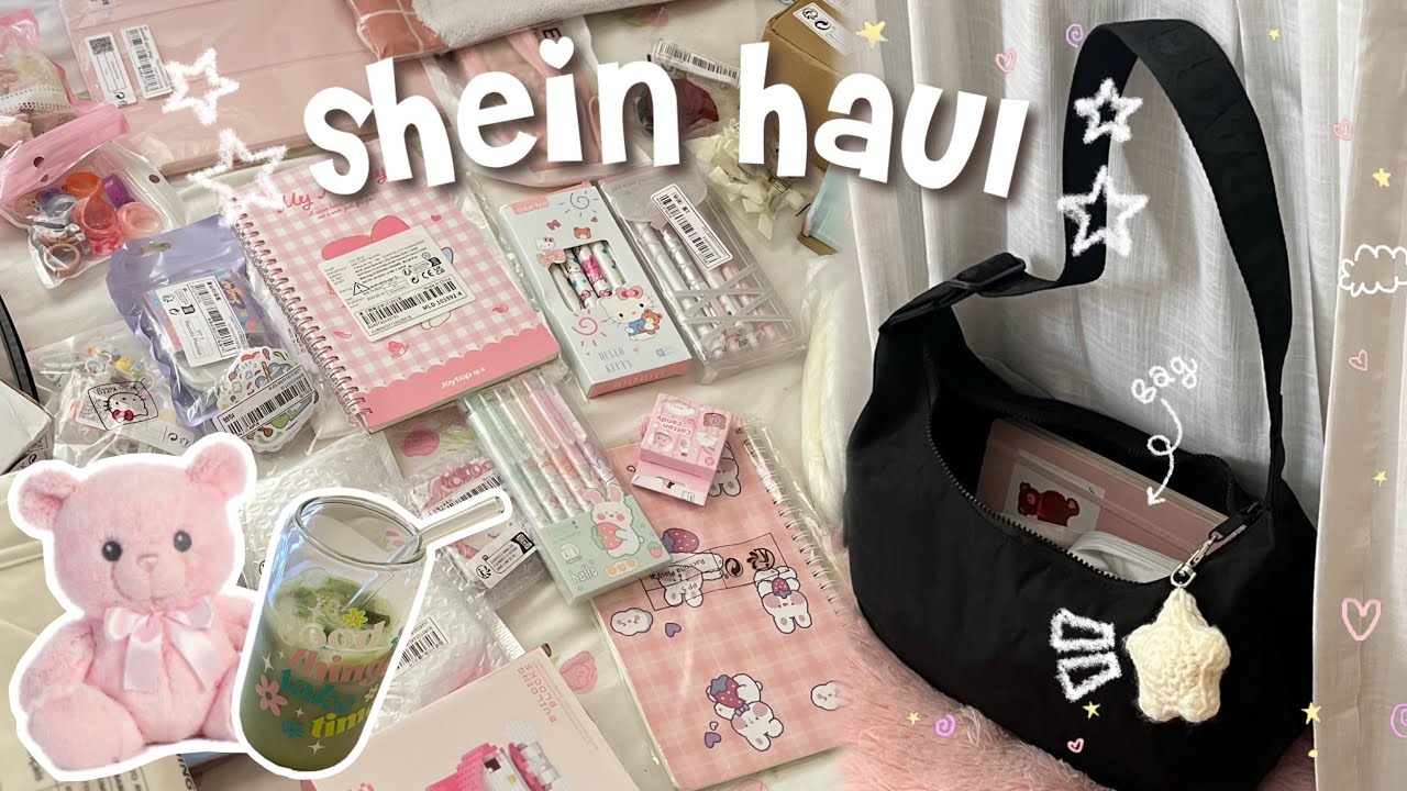 انبوكسنغ 📦 مشترياتي من شي ان SHEIN  ( ادوات رسم + الجامعة 🌷…… الخ