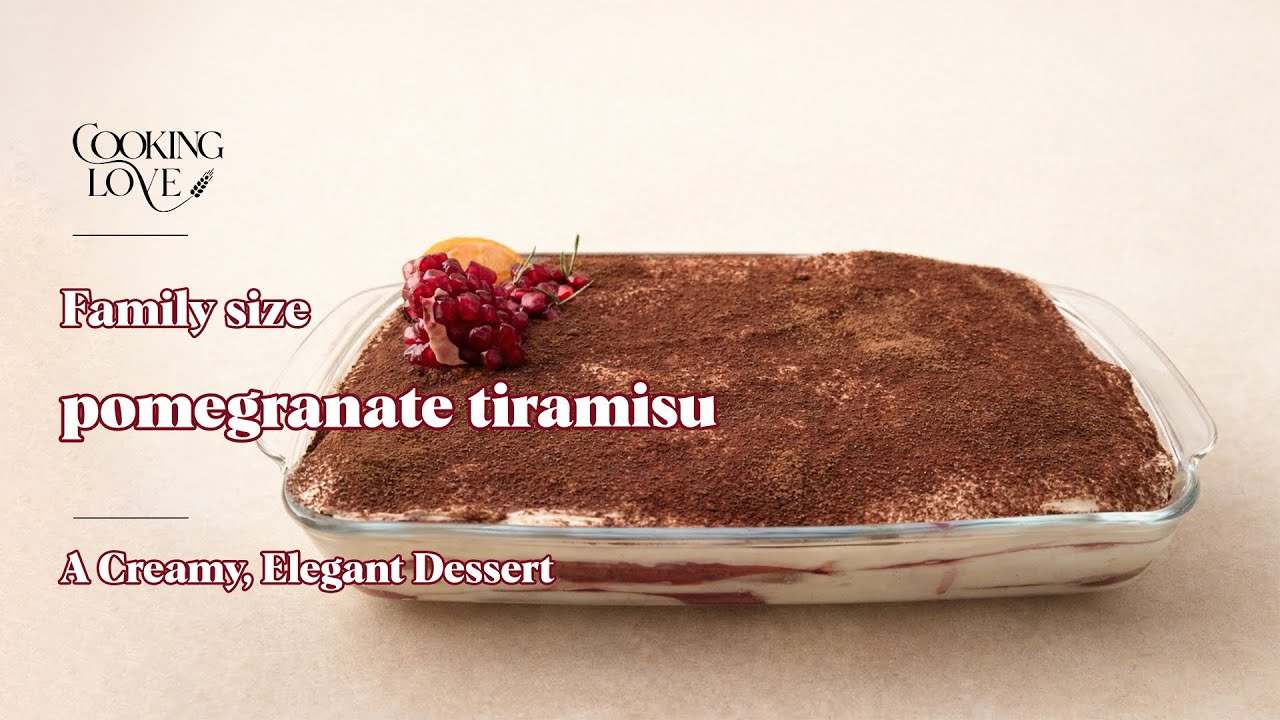 Family Size Pomegranate Tiramisu 🍷 | Easy Christmas Dessert Recipe Everyone Will Love
