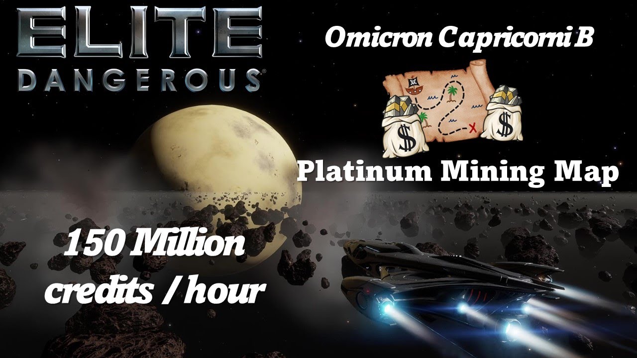 Elite Dangerous - Platinum Mining Map (150 MILLION credits/hour)