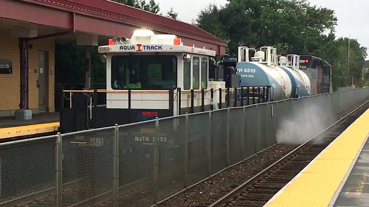 The NJ Transit AquaTrack Train at Plauderville Station