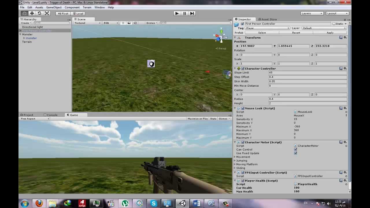 برنامج Unity3D صانع الألعاب - 21 - تحريك العدو ( ب )