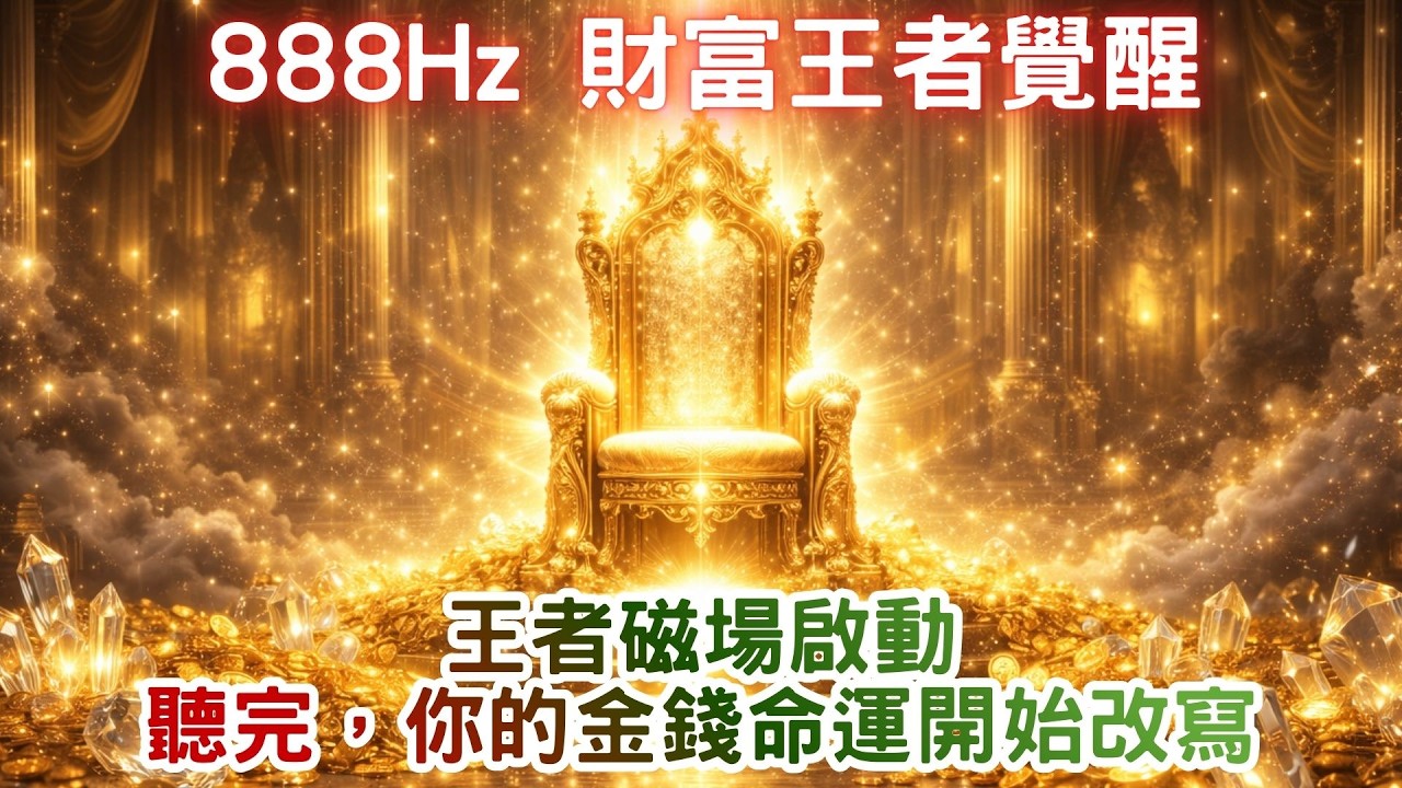 888Hz 財富王者覺醒｜王者磁場啟動｜聽完，你的金錢命運開始改寫